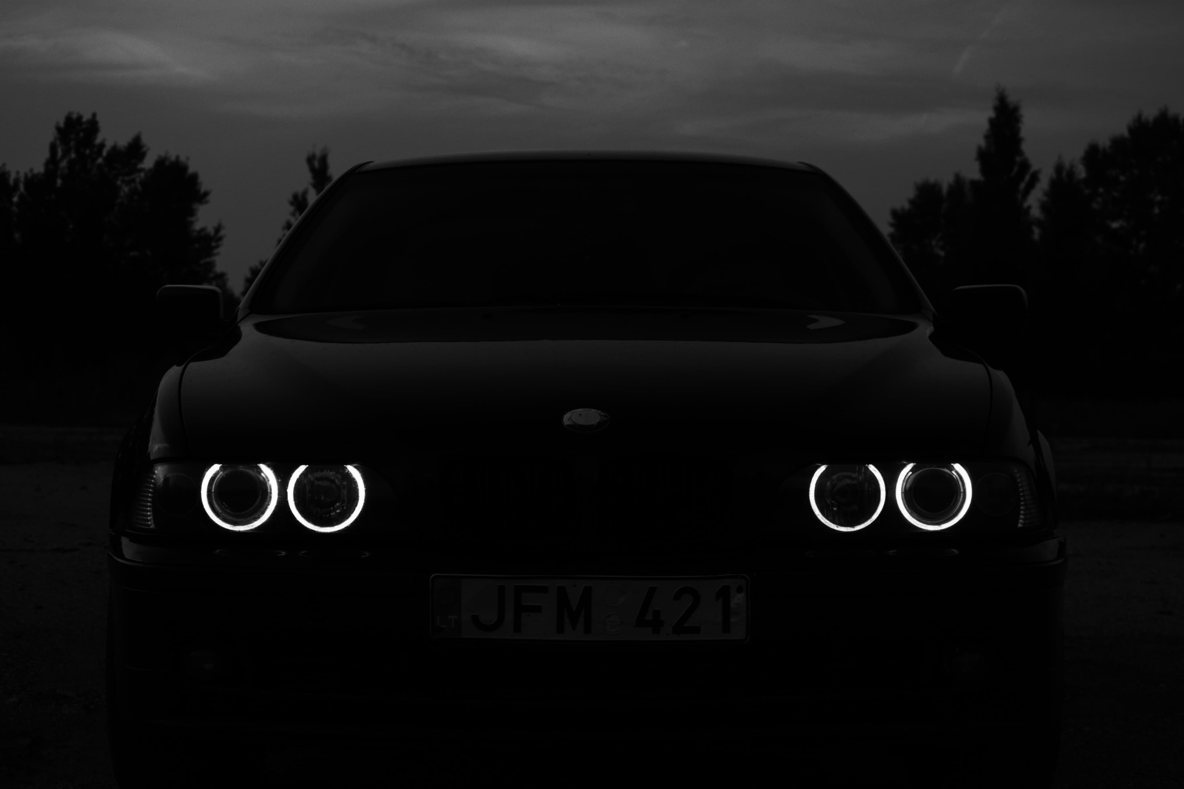 BMW E46 M3 angel eyes front view